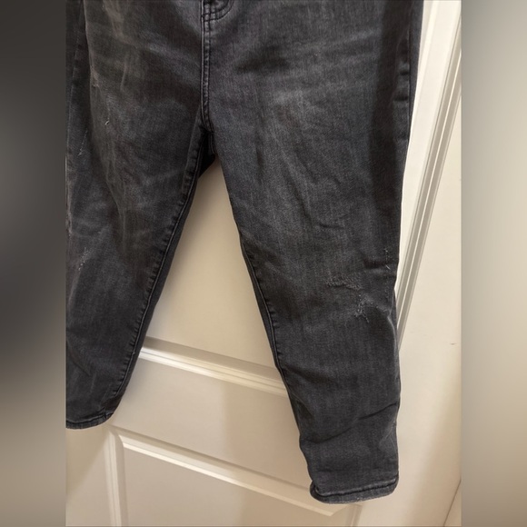 JUDY BLUE Jeans Women 15/32 Washed Black Skinny Fit Capri Distressed Stretch - Picture 5 of 9